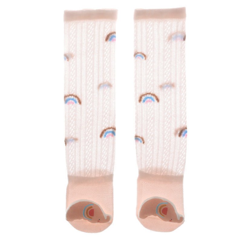 Baby Anti-Mosquito Socks Hollow Breathable Socks Knee Length Socks Summer Thin Baby Bow Mesh Boneless Loose for Baby - SANTARELLA