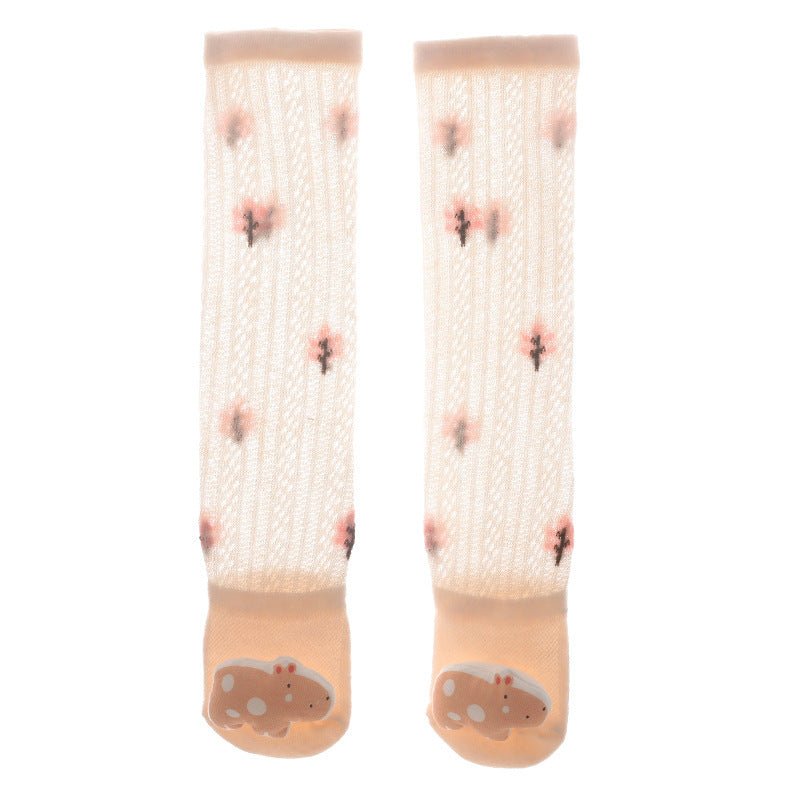 Baby Anti-Mosquito Socks Hollow Breathable Socks Knee Length Socks Summer Thin Baby Bow Mesh Boneless Loose for Baby - SANTARELLA