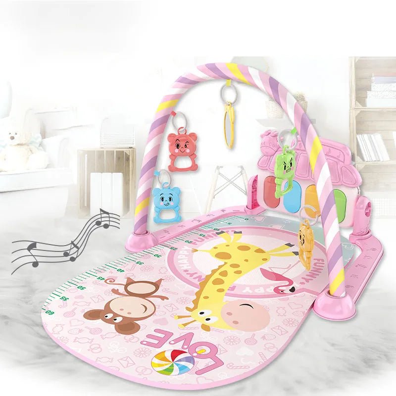 Baby Fitness Stand Toys Baby Music Foot Piano Newborn Piano Crawling Pad - SANTARELLA