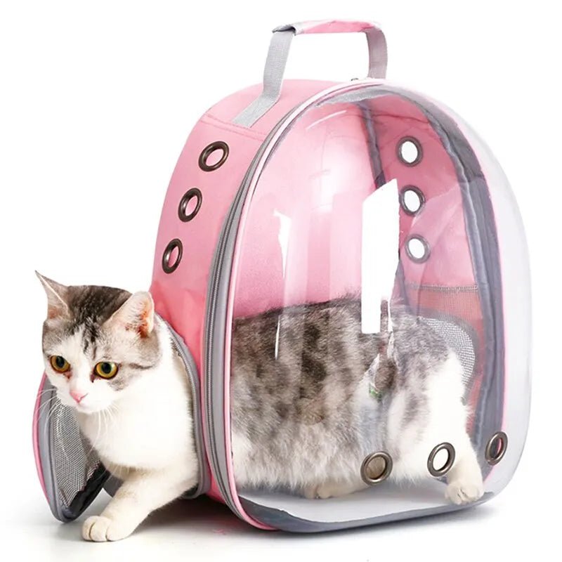 Cat Pet Carrier Backpack Transparent Capsule Bubble Pet Backpack Small Animal Puppy Kitty Bird Breathable Pet Carrier for Travel - SANTARELLA