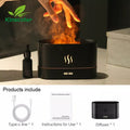 Diffuser Aroma Air Humidifier Ultrasonic Cool Mist Maker Fogger Led Essential Oil Flame Lamp Difusor - SANTARELLA