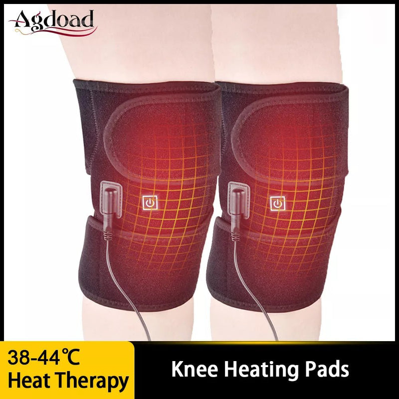 Electric Knee Heating Pad USB Thermal Therapy Heated Knee Brace Support for Arthritis Joint Pain Relief Old Cold Leg Knee Warmer - SANTARELLA