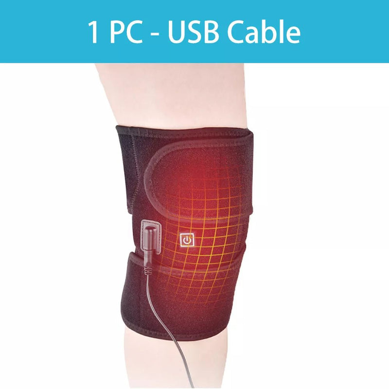 Electric Knee Heating Pad USB Thermal Therapy Heated Knee Brace Support for Arthritis Joint Pain Relief Old Cold Leg Knee Warmer - SANTARELLA