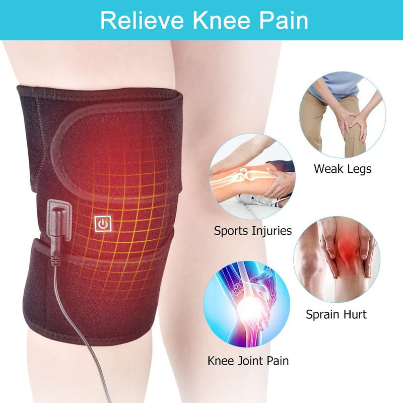 Electric Knee Heating Pad USB Thermal Therapy Heated Knee Brace Support for Arthritis Joint Pain Relief Old Cold Leg Knee Warmer - SANTARELLA