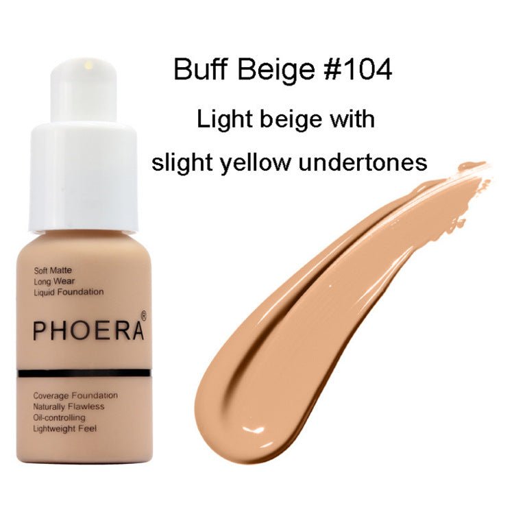 Explosive Press Type Oil Control Natural Color Matte Concealer Foundation Cream - SANTARELLA