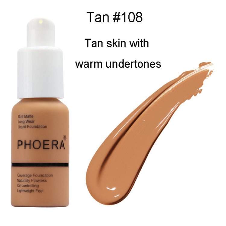 Explosive Press Type Oil Control Natural Color Matte Concealer Foundation Cream - SANTARELLA