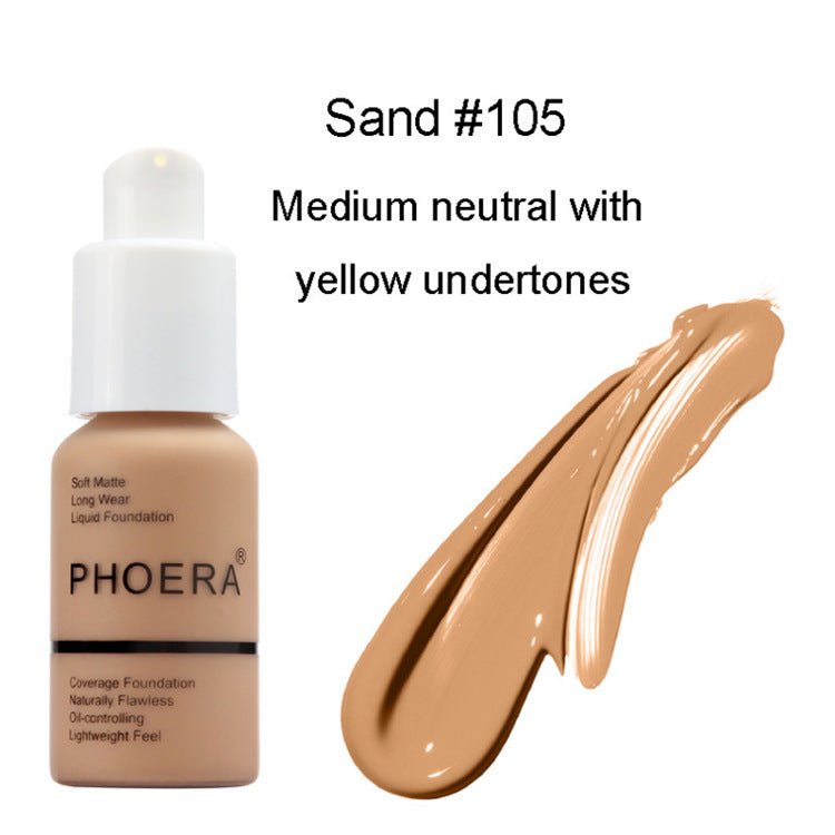 Explosive Press Type Oil Control Natural Color Matte Concealer Foundation Cream - SANTARELLA