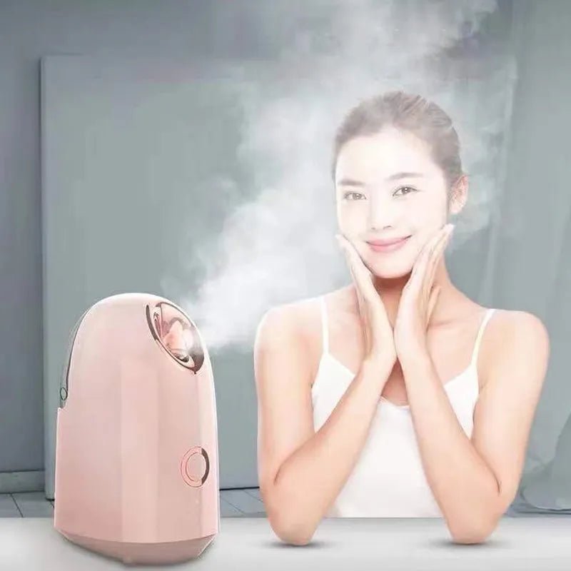 Facial Steamer Nano Ionic Hot Mist Face Steamer Home Sauna SPA Face Humidifier Atomizer for Women Men Moisturizing Unclogs Pores - SANTARELLA