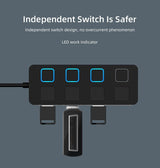 HUB Hub Multi-USB Splitter 4-port Extender - SANTARELLA