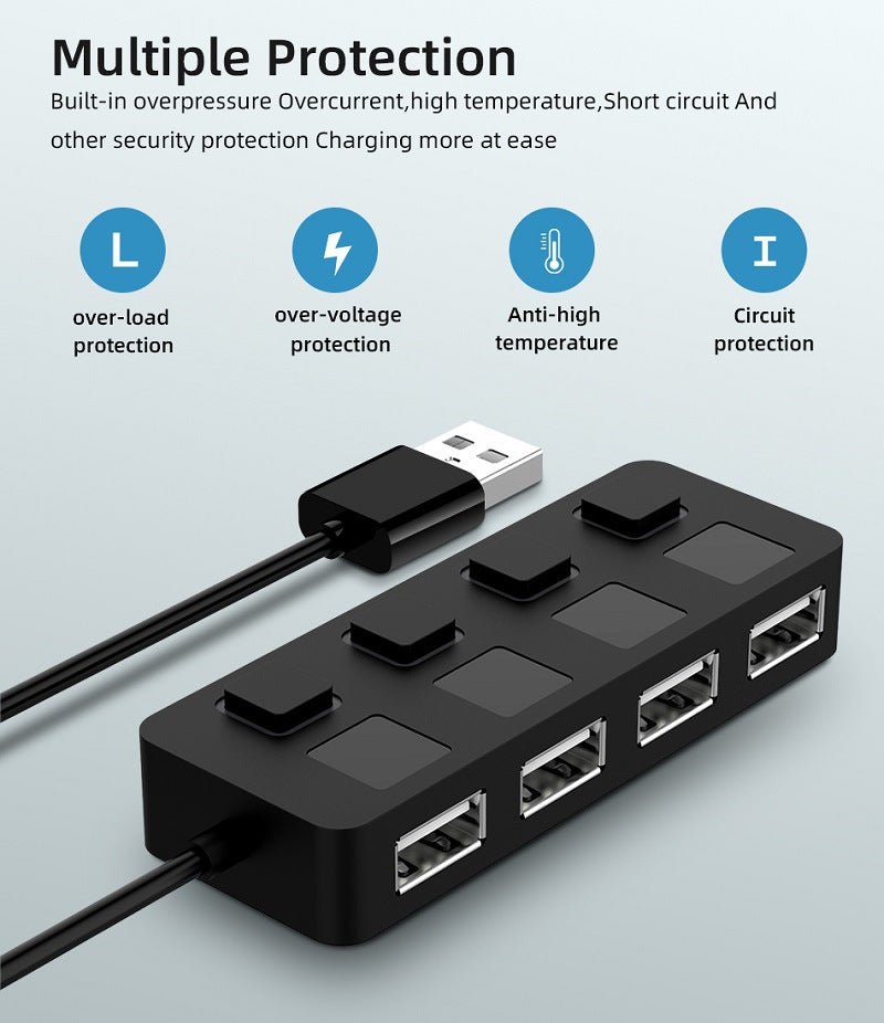 HUB Hub Multi-USB Splitter 4-port Extender - SANTARELLA