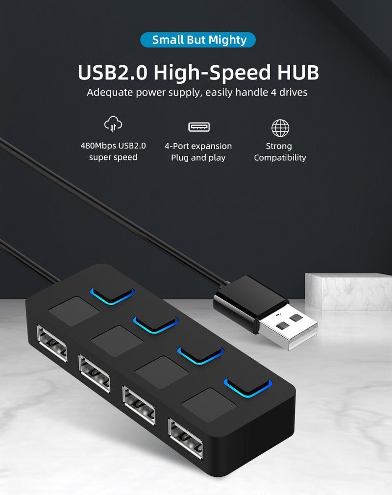 HUB Hub Multi-USB Splitter 4-port Extender - SANTARELLA