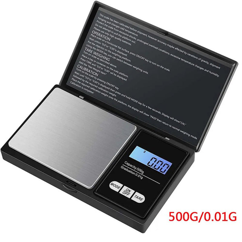 Jewelry Mini Stainless Steel Electronic Scale Digital Pocket Scale Gold Gram Balance Weight Scale Portable Pocket Scale - SANTARELLA