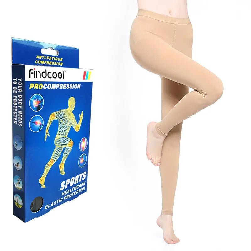 Medical Compression Stockings Women Pantyhose Open Toe for Varicose Veins - SANTARELLA