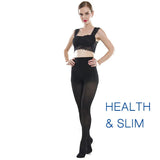 Medical Compression Stockings Women Pantyhose Open Toe for Varicose Veins - SANTARELLA