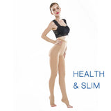 Medical Compression Stockings Women Pantyhose Open Toe for Varicose Veins - SANTARELLA