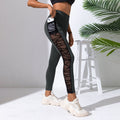 Mesh Stitching Yoga Clothes Hip-lift And Belly Shaping Trousers - SANTARELLA