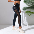 Mesh Stitching Yoga Clothes Hip-lift And Belly Shaping Trousers - SANTARELLA