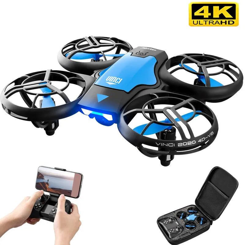 Mini Drone 4k Profession HD Wide Angle Camera 1080P WiFi FPV Drone Camera Height Keep Drones Camera Helicopter Toys - SANTARELLA