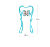 Multifunctional Manual Six-wheel Neck Massager Massage Relieve Roller Massage Tool - SANTARELLA