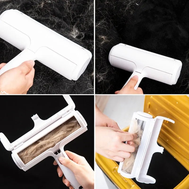 One Hand Operate Way Pet Hair Remover Roller Removing Dog Cat Self Cleaning Lint Pet Hair Remover Pet Hair Remov Cleaning - SANTARELLA