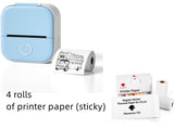Portable Mini Thermal Label Printer Home Photo Printer Student Wrong Question Printer Bluetooth Mini Label Printer Price Tag - SANTARELLA