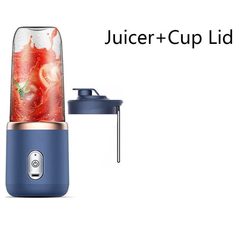 Portable Small Electric Juicer Stainless Steel Blade Cup Juicer Fruit Automatic Smoothie Blender Kitchen Tool - SANTARELLA