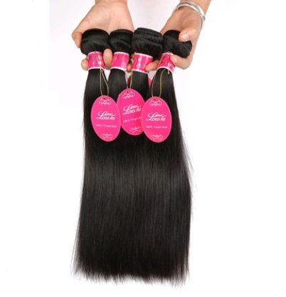 Real human hair straight wave human hair hair curtain natural color wig hair extension - SANTARELLA