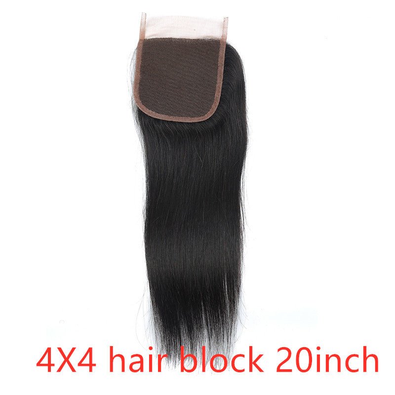 Real human hair straight wave human hair hair curtain natural color wig hair extension - SANTARELLA