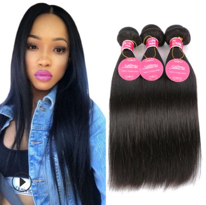 Real human hair straight wave human hair hair curtain natural color wig hair extension - SANTARELLA