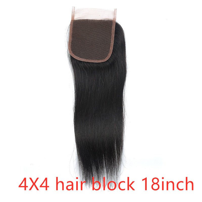 Real human hair straight wave human hair hair curtain natural color wig hair extension - SANTARELLA