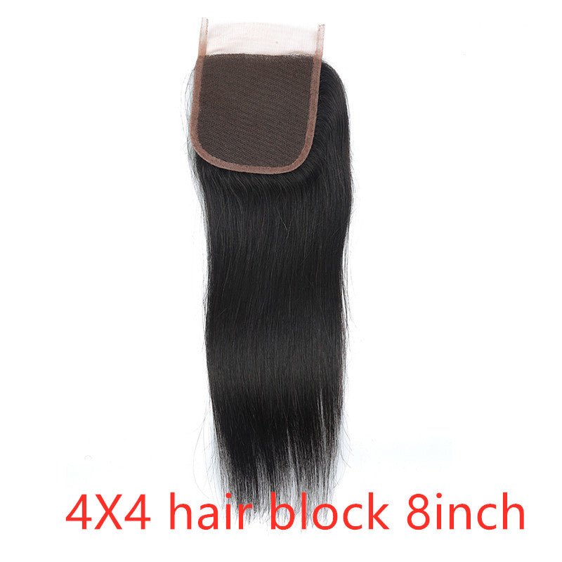 Real human hair straight wave human hair hair curtain natural color wig hair extension - SANTARELLA