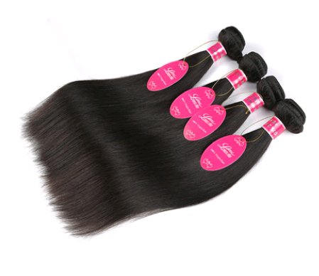 Real human hair straight wave human hair hair curtain natural color wig hair extension - SANTARELLA