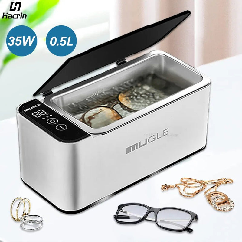 Ultrasonic Cleaner 35W Ultrasonic Glasses Jewelry Cleaner 500ML Ultrasonic Cleaning Machine Ultrasound Washing Bath For Glasses - SANTARELLA