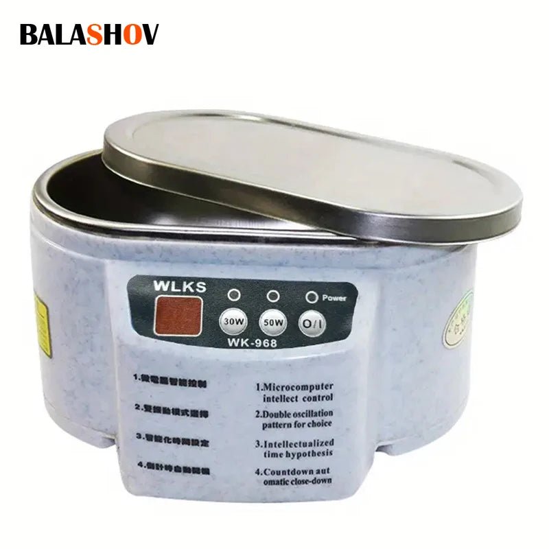 Ultrasonic Cleaner Ultrasonic Bath for Jewelry Parts Glasses Circuit Board Cleaning 628ml - SANTARELLA