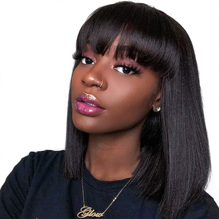 Unice Hair Full Machine Human Hair Wigs For Black Women - SANTARELLA