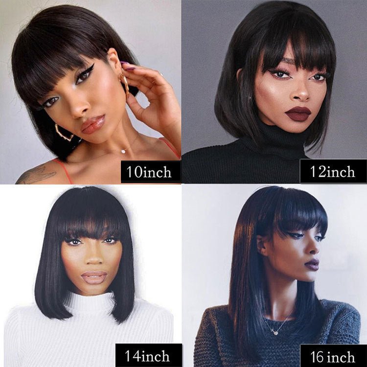 Unice Hair Full Machine Human Hair Wigs For Black Women - SANTARELLA