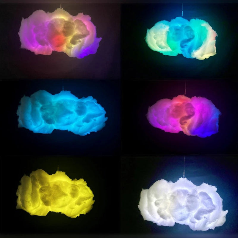 USB Cloud Light APP Control Music Synchronization 3D RGBIC Ambient Light Lightning Simulation Clouds Bedroom Room Light - SANTARELLA