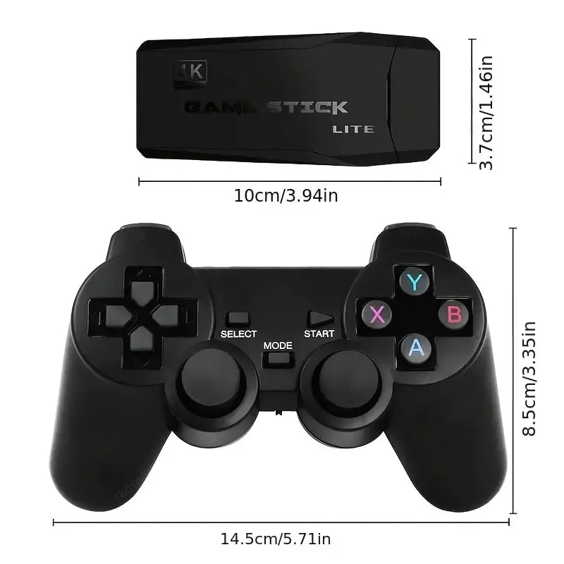 Video Game Stick Lite 4K Video Game M8 Console 64GB Double Wireless Controller For 10000 Retro Games Kid Xmas Gift - SANTARELLA