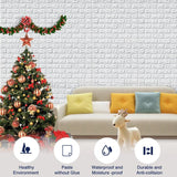 Wall Sticker Imitation Brick Bedroom Christmas Home Decoration Waterproof Self Adhesive Wallpaper For Living Room - SANTARELLA