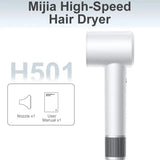 Xiaomi Mijia Electric Hair Dryer H501 High Speed Negative Ions 110,000 Rpm Professional Care Wind Speed 62m/s 1600W Quick Dry - SANTARELLA
