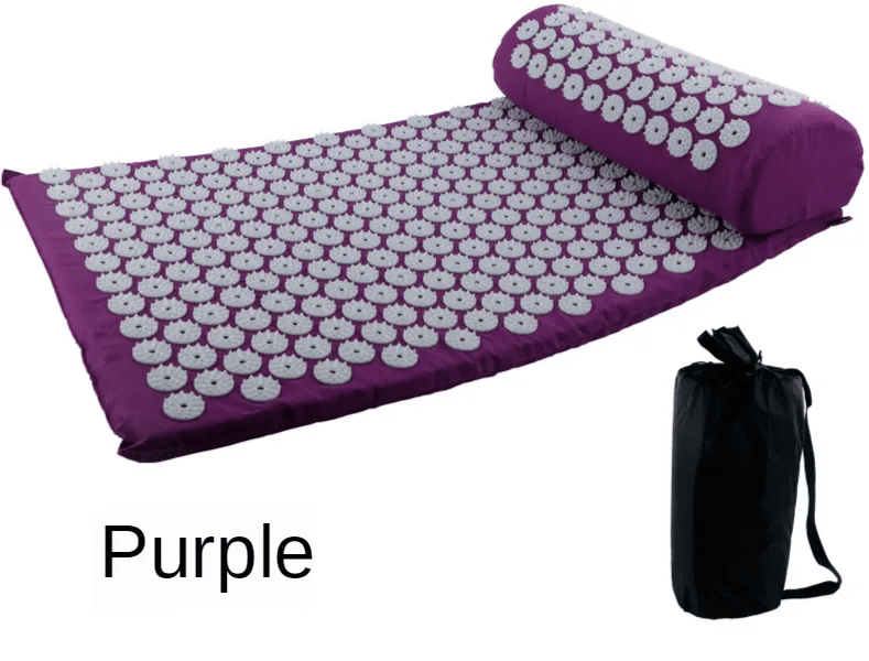 Yoga Massage Mat Acupressure Relieve Stress Back Cushion Massage Yoga Mat Back Pain Relief Needle Pad With Pillow - SANTARELLA